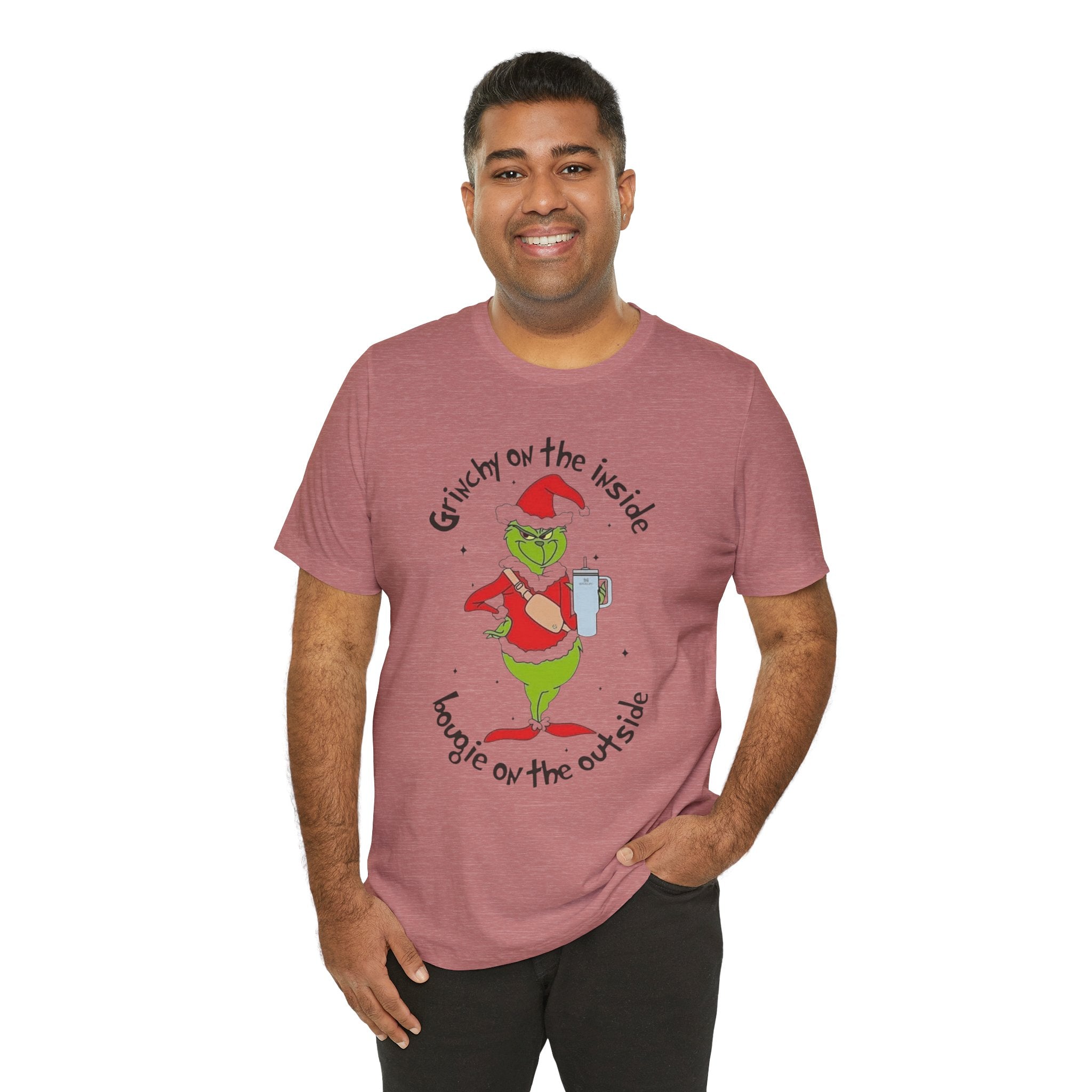 Grinch-Inspired Holiday Tee: 'Grinchy on the Inside, Boogie on the Outside'