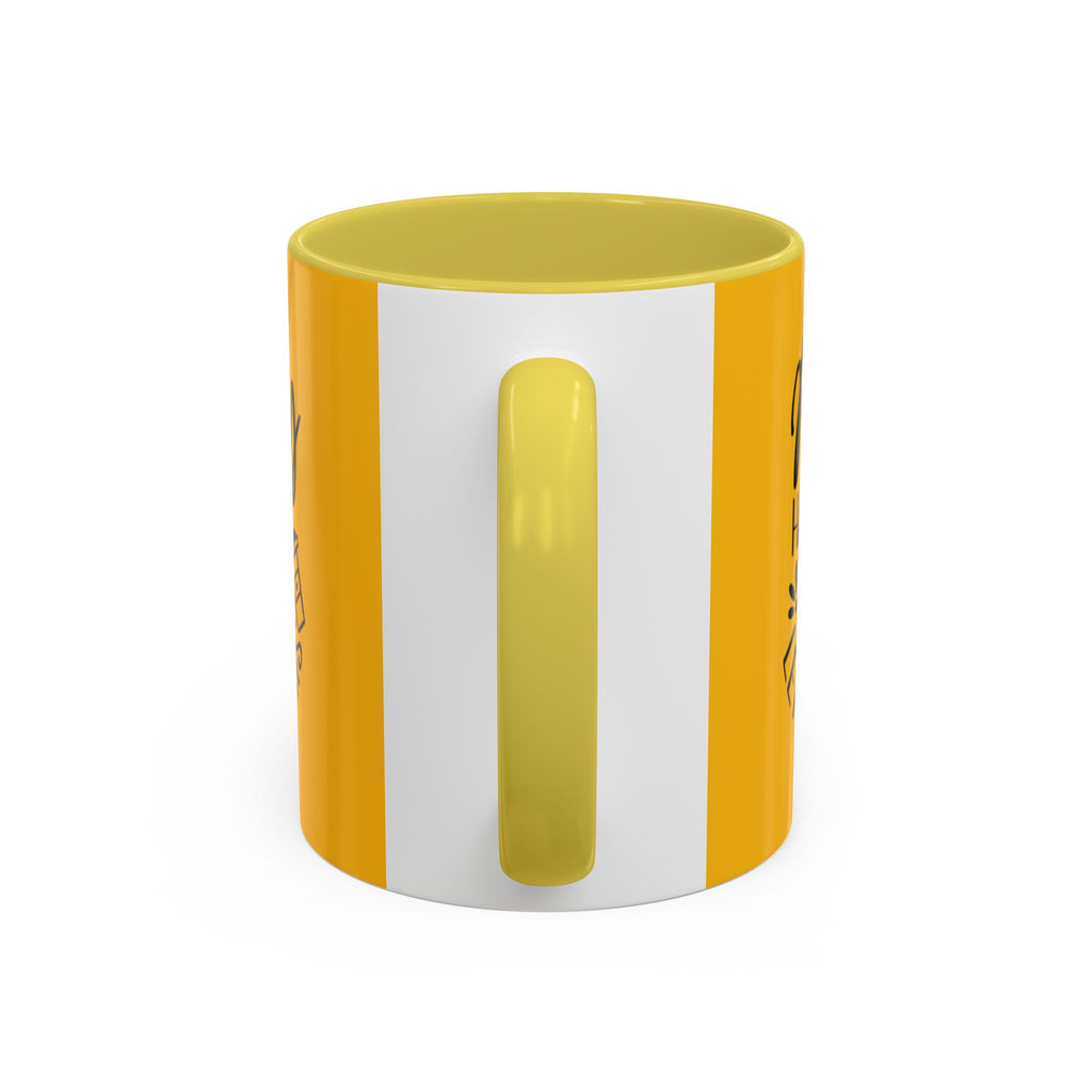 Holiday Coffee Cups with Festive Quotes & Designs Messy Hair Coffee Mug - Fun Yellow Ceramic Cup for Coffee Lovers