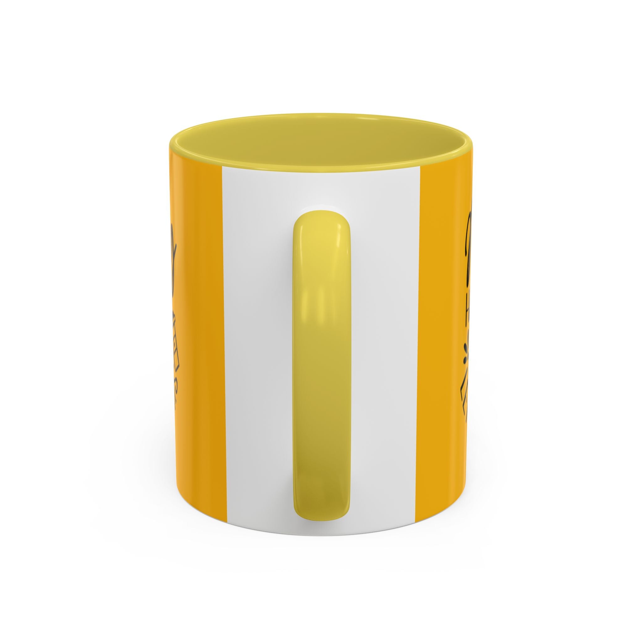 Holiday Coffee Cups with Festive Quotes & Designs Messy Hair Coffee Mug - Fun Yellow Ceramic Cup for Coffee Lovers