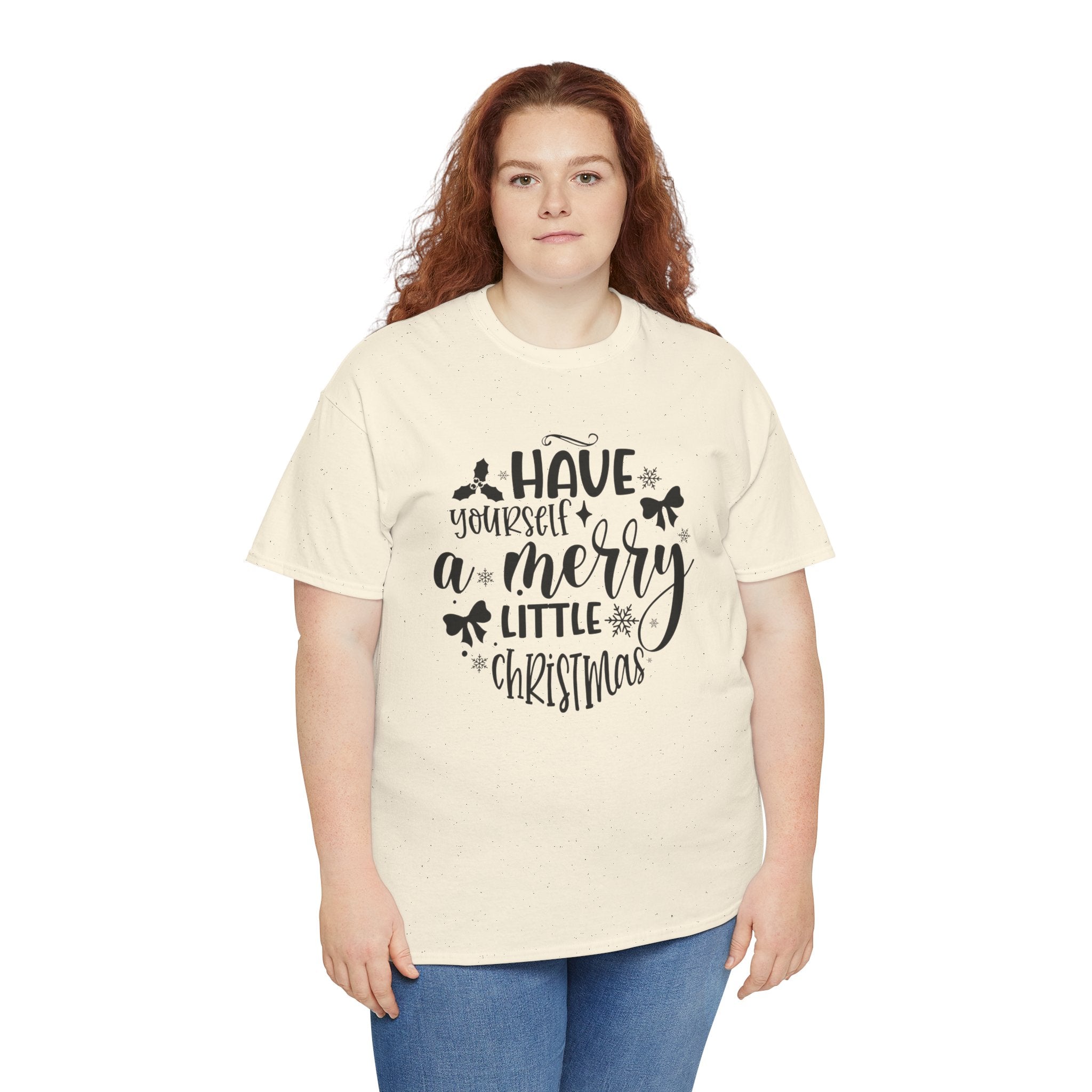 Merry Christmas Cotton Tee Holiday Graphic Tees & Cozy Festive Wear