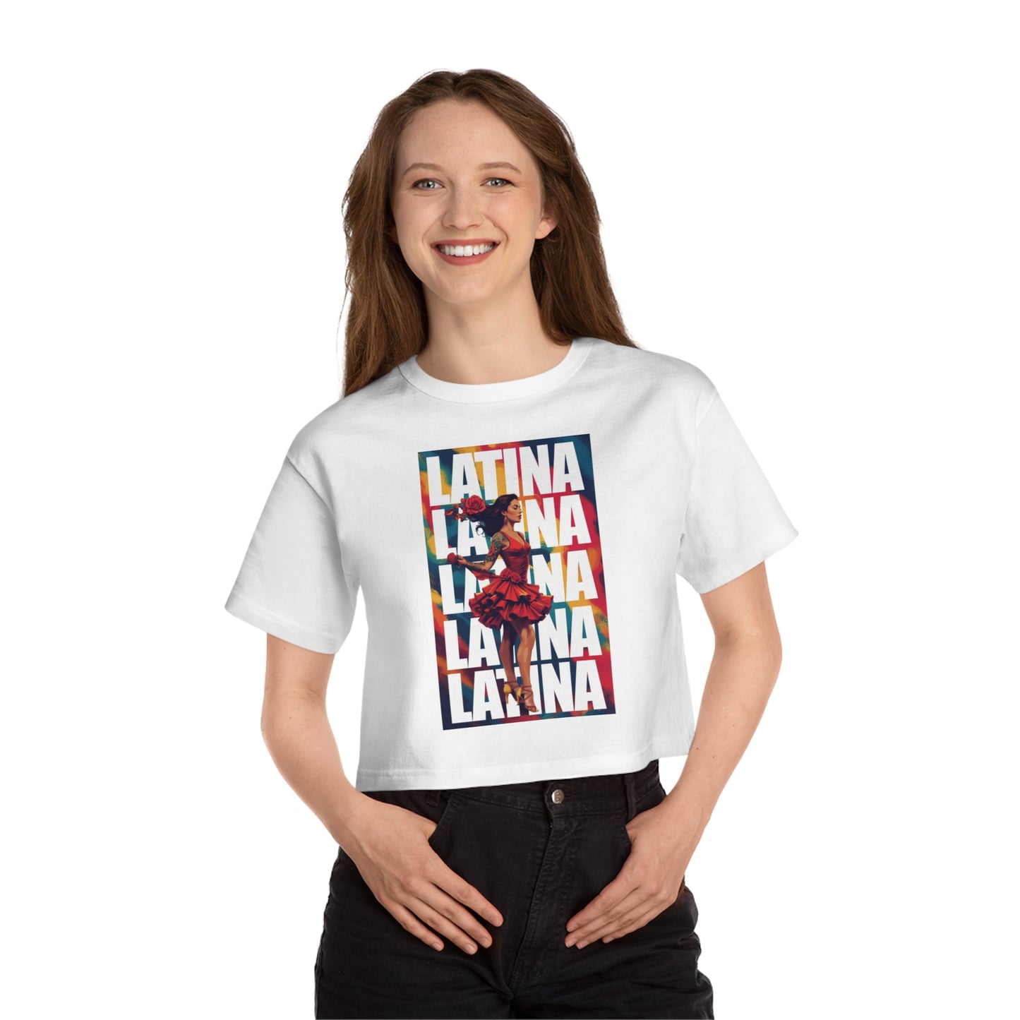 Latina Heritage Cropped T-Shirt | Celebrating Culture, Summer Fashion, Gift for Her, Casual Style, Streetwear