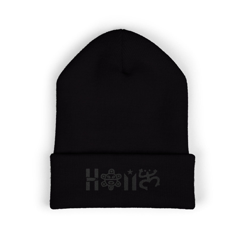 Embroidered 'Holi' Symbol Knit Hat Puerto Rico Beanie Hat – Boricua Pride Cuffed Winter Hat