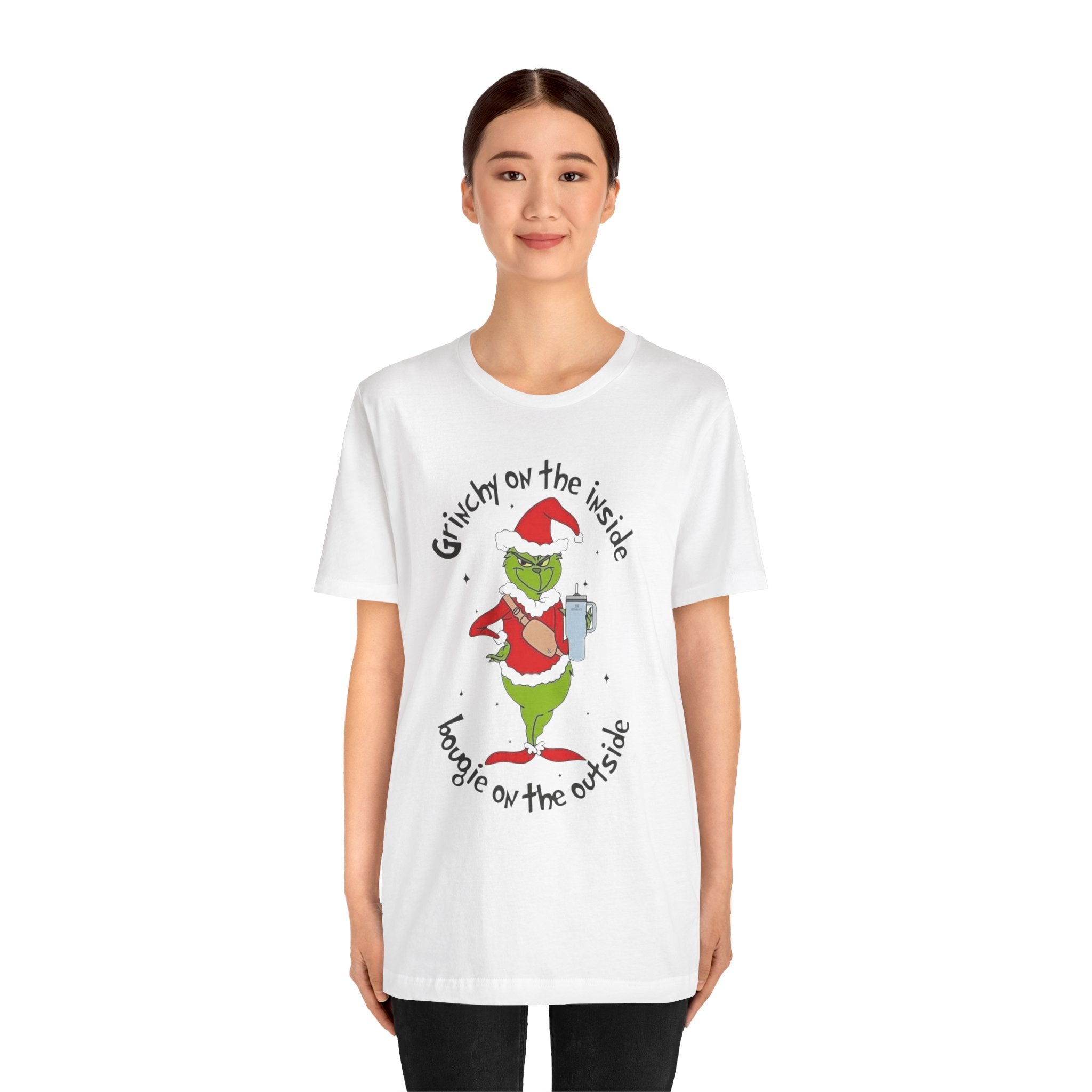 Grinch-Inspired Holiday Tee: 'Grinchy on the Inside, Boogie on the Outside'