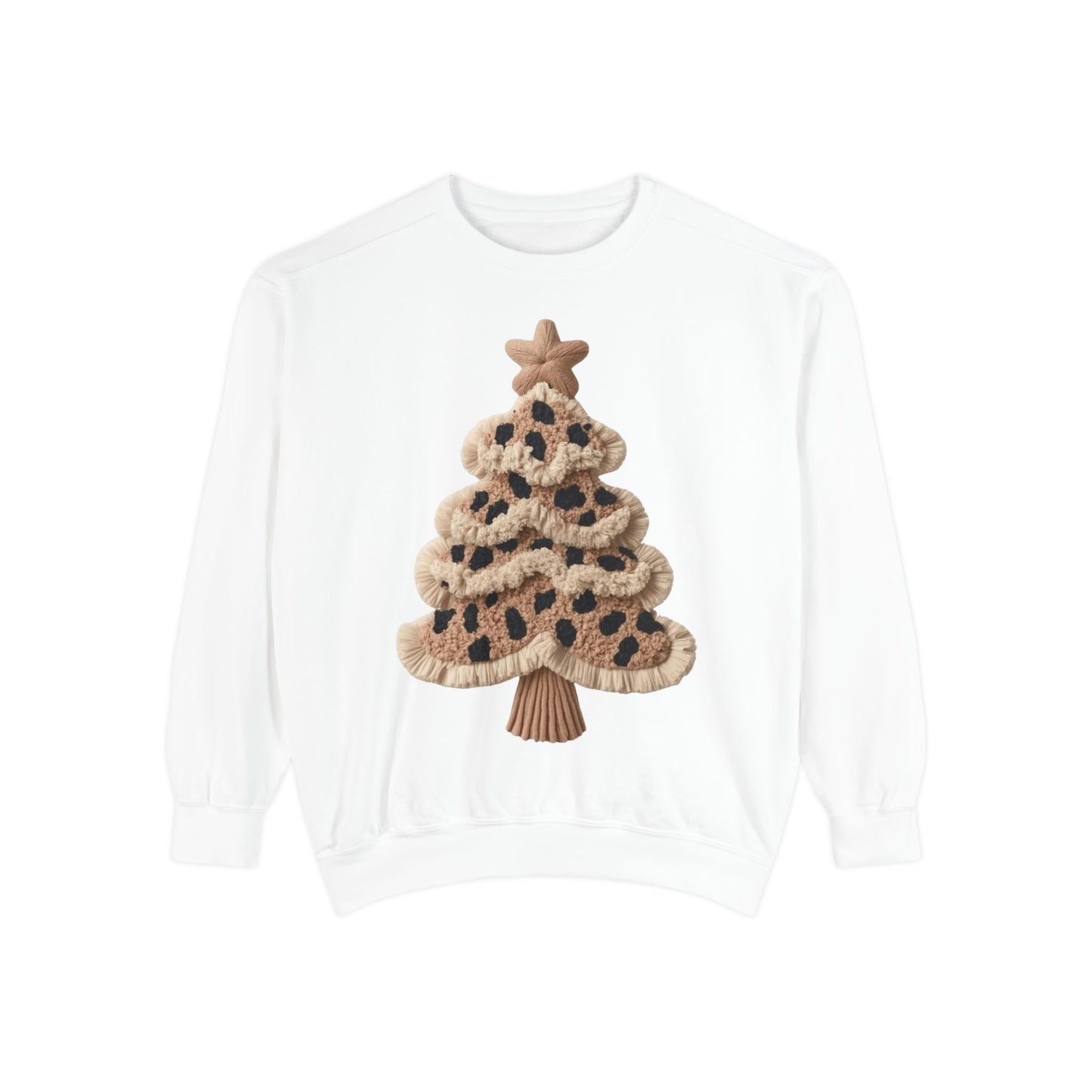 Leopard Knit Christmas Tree Sweatshirt unique festive designs and joyful