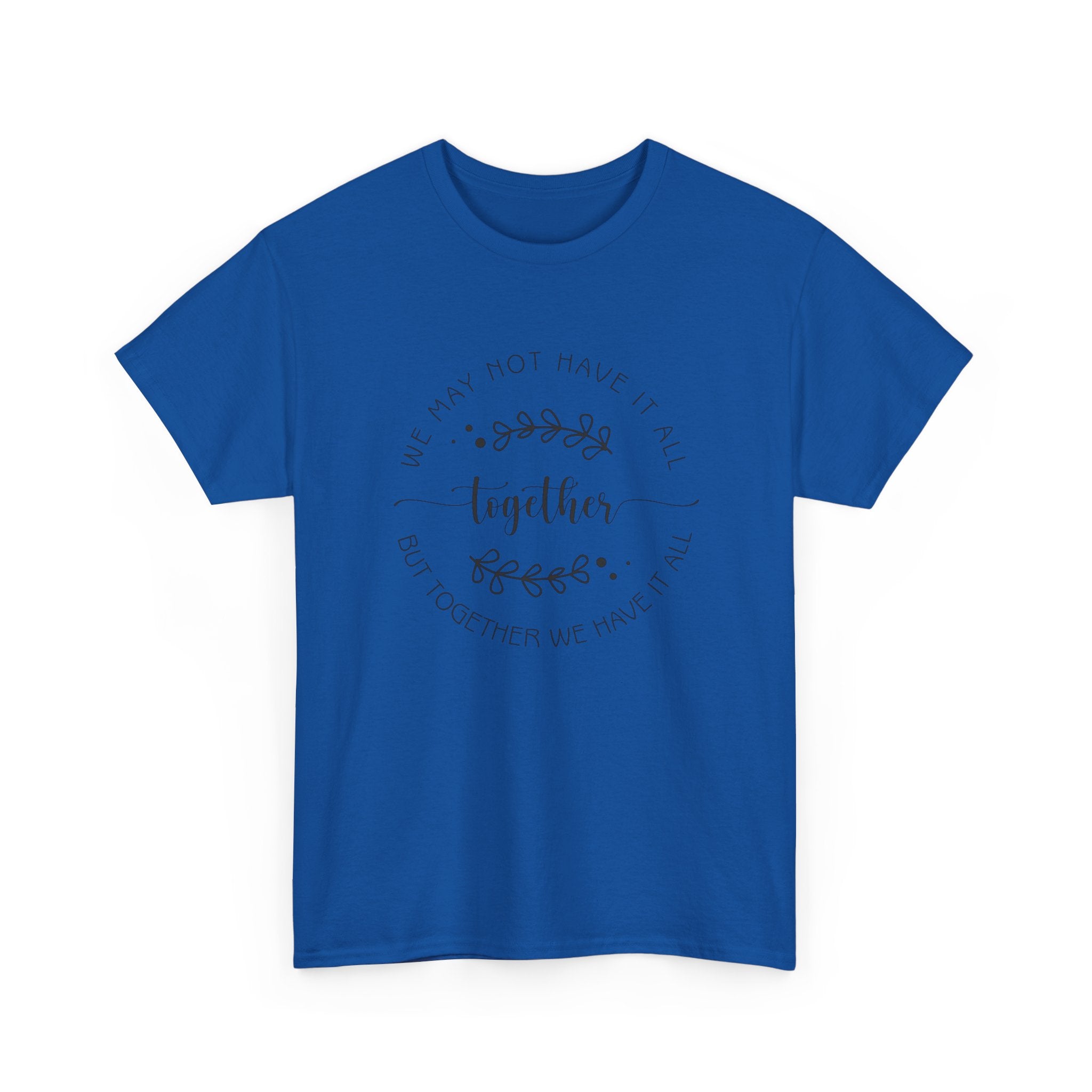 Together Floral Circle Tee  "Together" Inspirational Family Unity Shirt