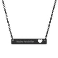 Nacicste para brillar Engravable Cutout Heart Bar Necklace — Personalized Name Bar Jewelry