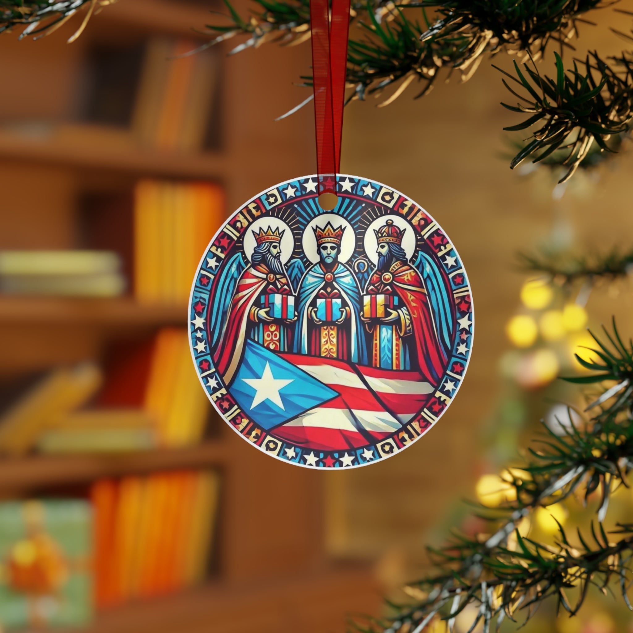 Puerto Rican Kings Metal Ornament - Holiday Decor
