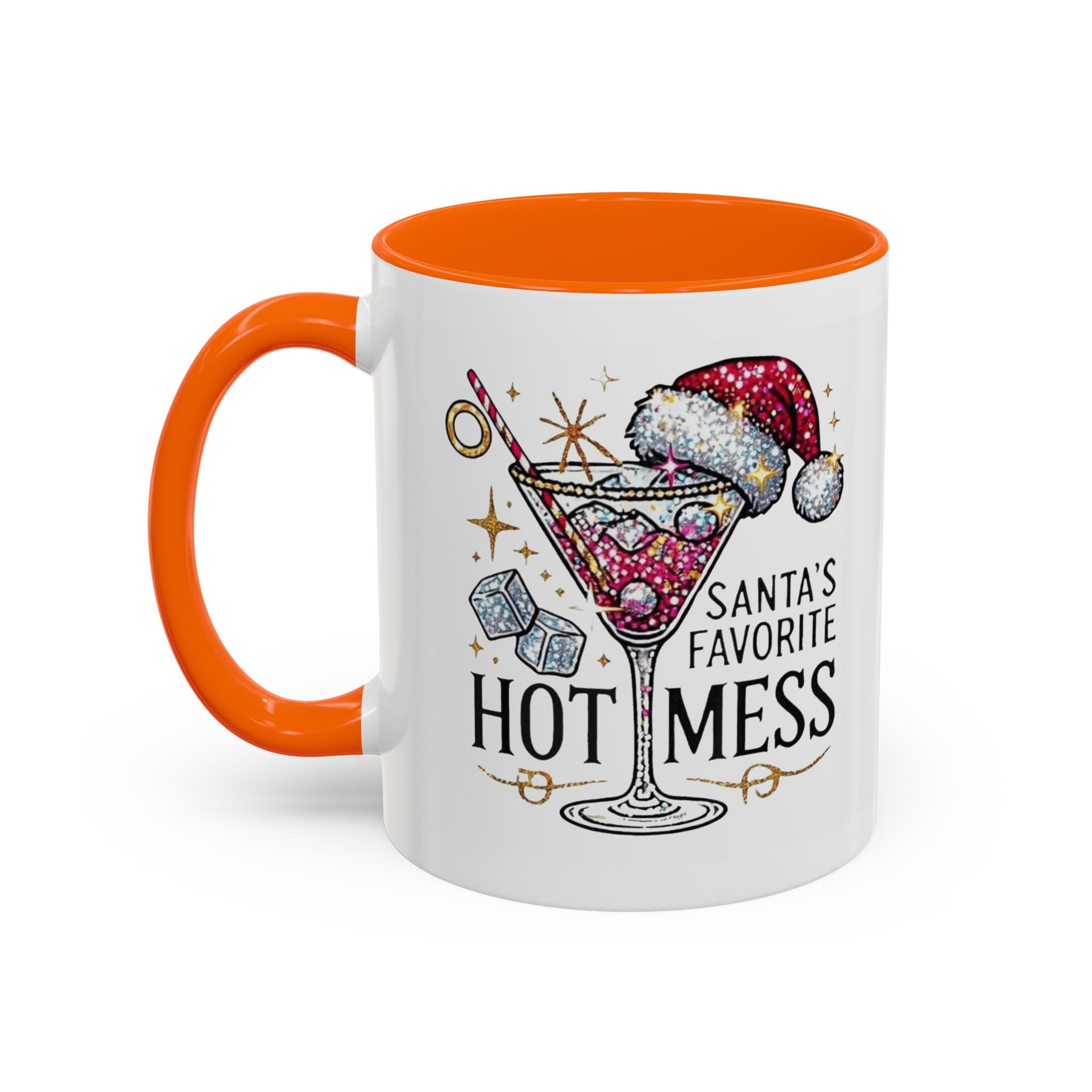 Accent Coffee Mug - "Santa's Favorite Hot Mess" Holiday Cocktail Mug (11/15 oz)