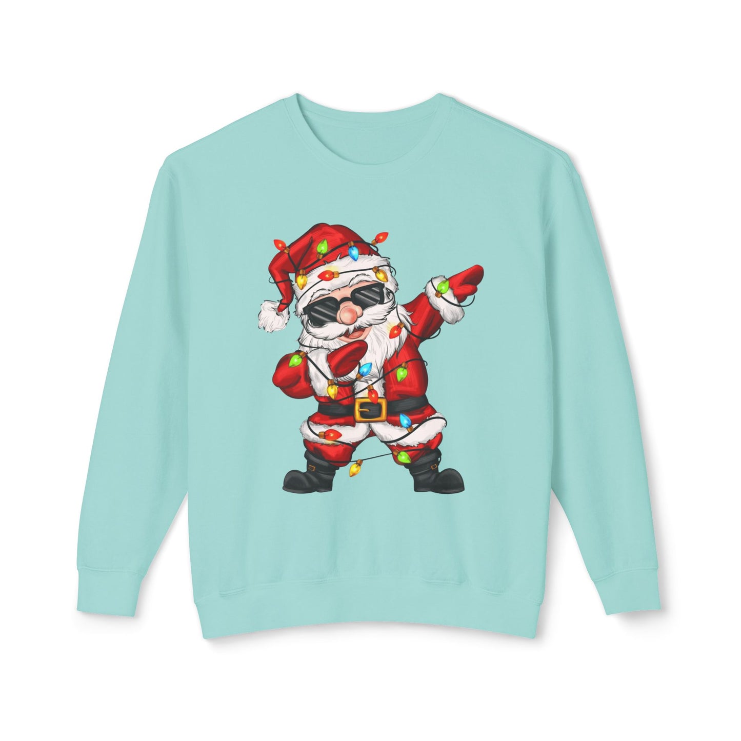 Funny Christmas tee Dabbing Santa Crewneck Sweatshirt  Funny Christmas Holiday Pullover