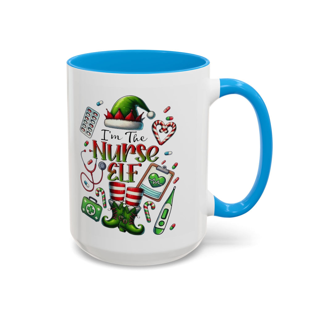 Nurse Elf Coffee Mug — Christmas Medical Holiday Gift (11oz & 15oz) Medical Christmas Mug