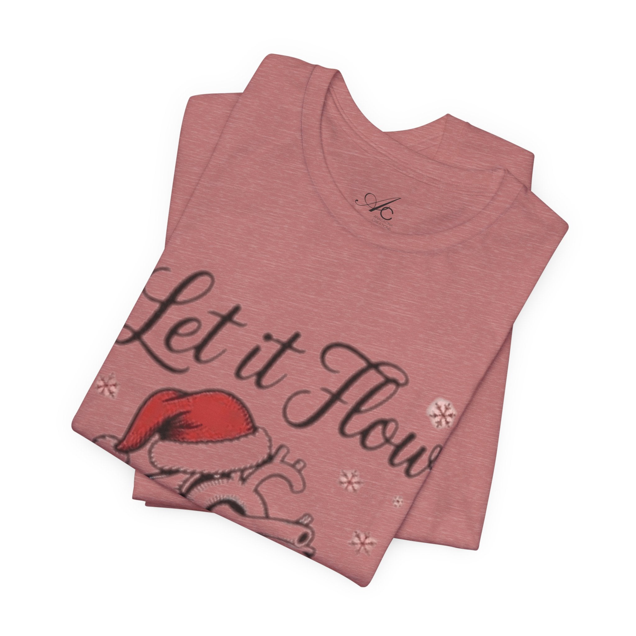 Let It Flow Heart Tee  Christmas Anatomical Heart Shirt