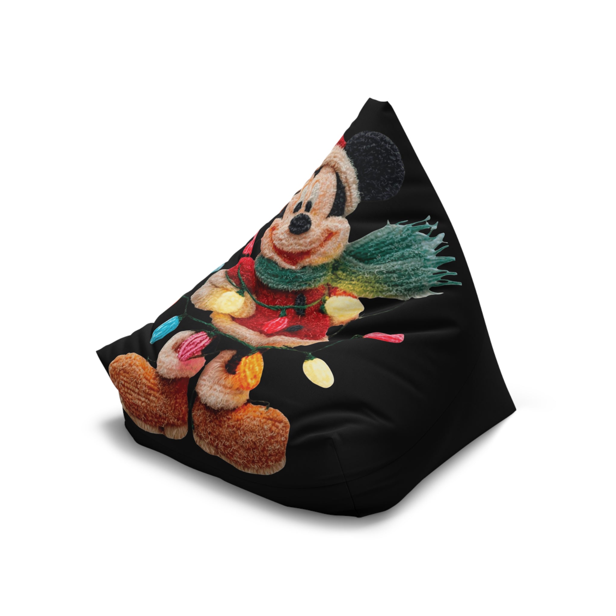 Mickey Mouse Holiday Bean Bag Cover — Festive Christmas Plush Print