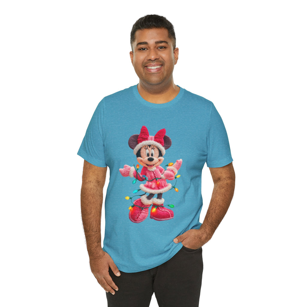 Minnie Mouse Holiday Lights T-Shirt Festive Holiday Designs