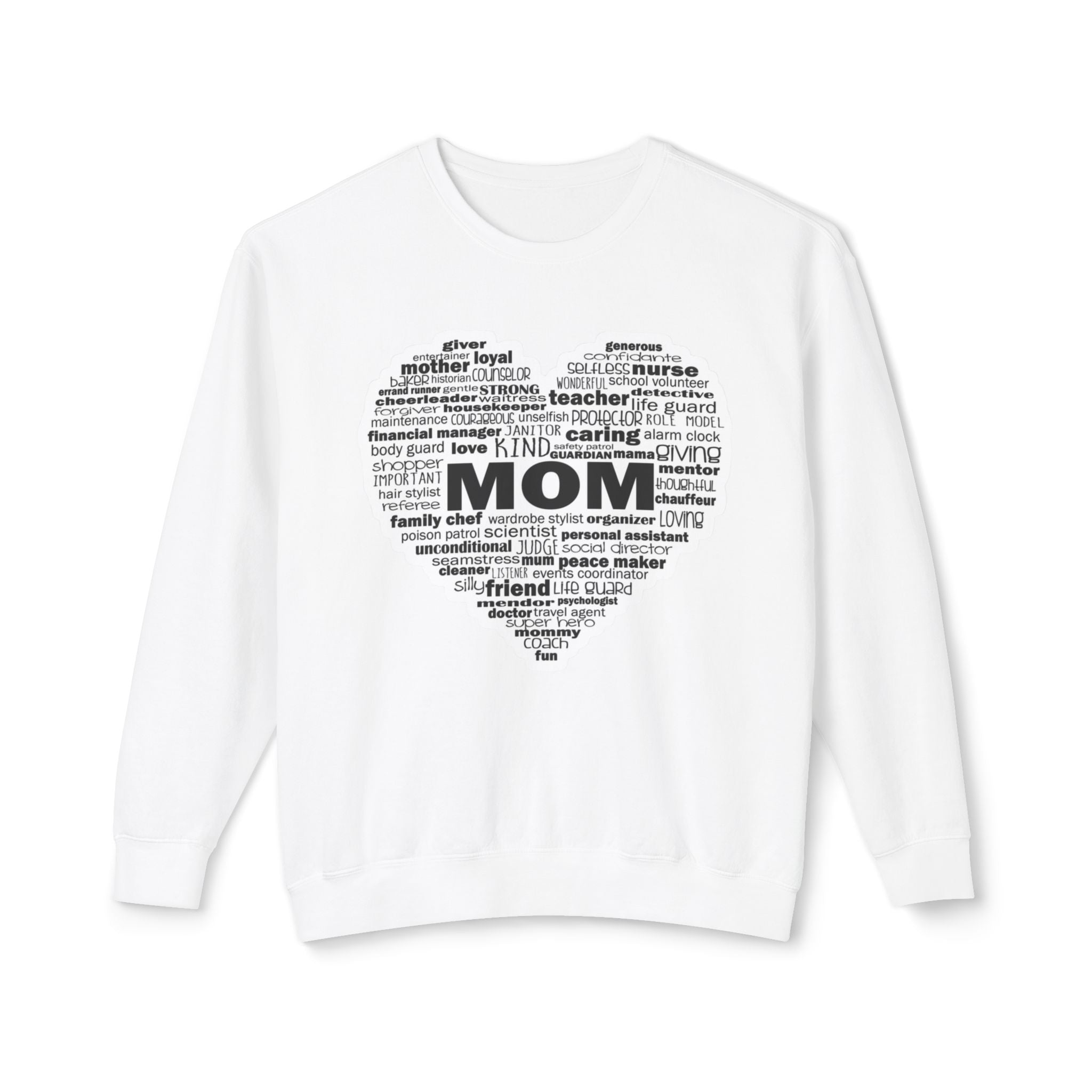 Mom Word-Cloud Heart Sweatshirt  Mother's Day Gift