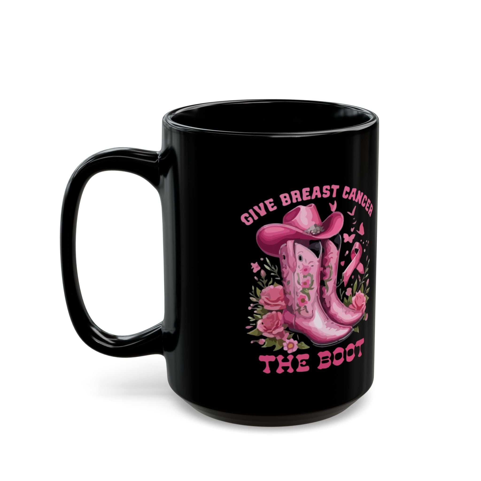 Cancer Survivor Hope Collection Breast Cancer Awareness Mug - Pink Ribbon Design, 11oz & 15oz