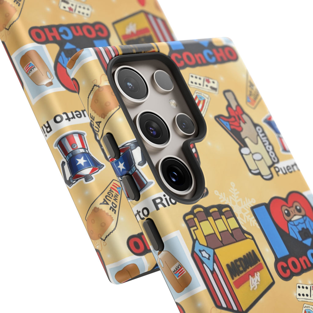 Puerto Rico Sticker Collage Tough Case  ‘I  Concho’ Pattern Phone Case