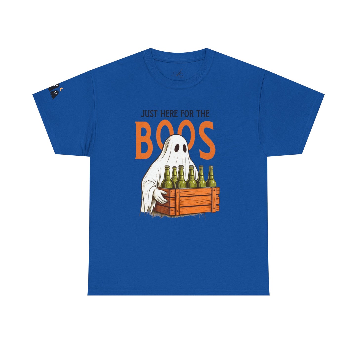 Just Here for the Boos Halloween Tee, Funny Ghost Shirt, Unisex Cotton T-Shirt, Spooky Party Apparel, Halloween Costume Top
