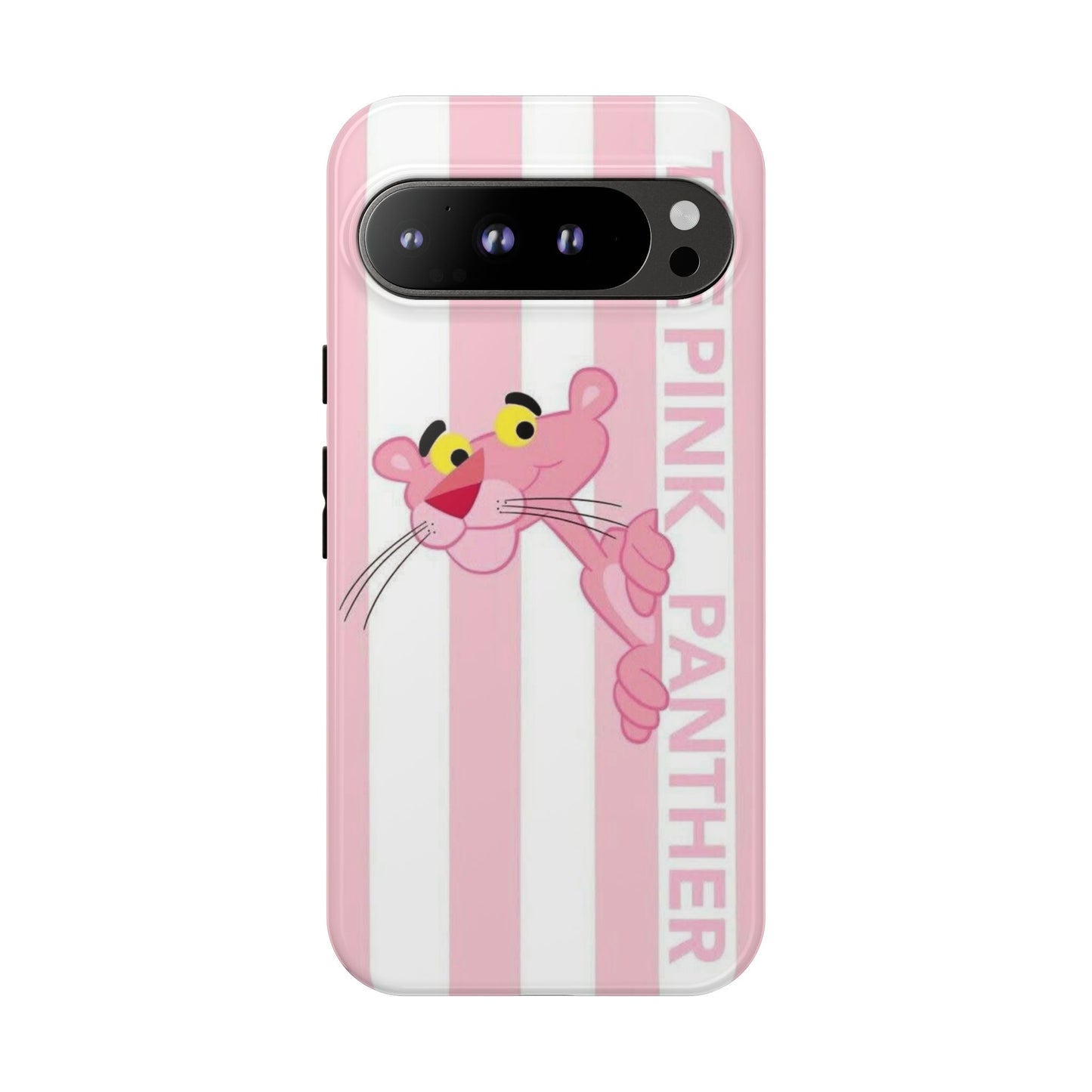 Pink Panther Tough Case Retro Striped Phone Case with "The Pink Panther" Design