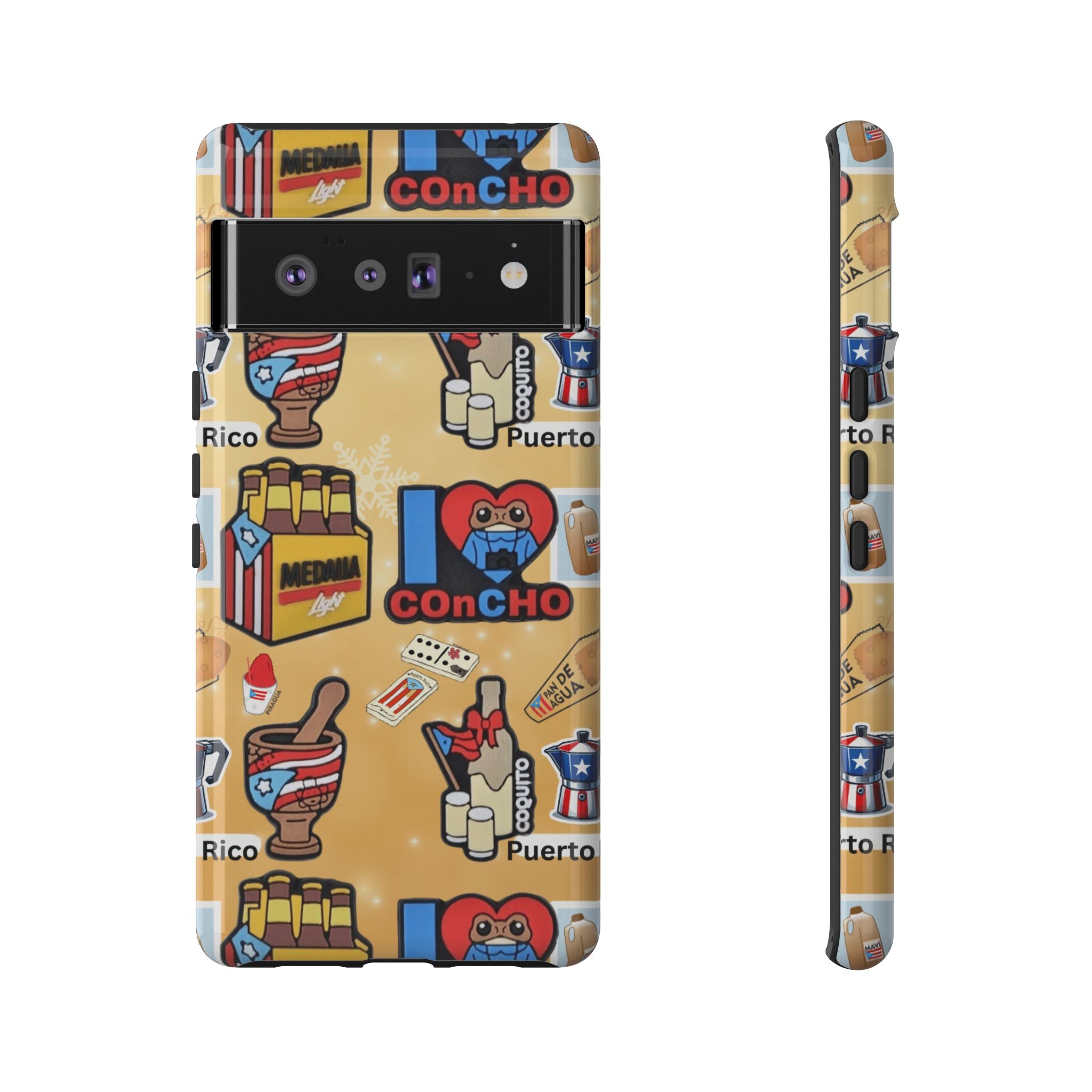 Puerto Rico Sticker Collage Tough Case  ‘I  Concho’ Pattern Phone Case