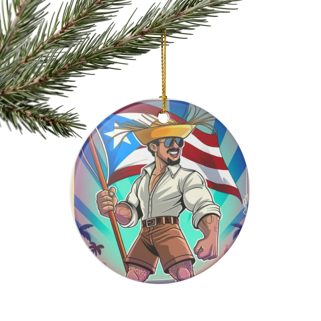 Puerto Rico Proud Glass Ornament – Sports, Music & TV Island Icons Benito