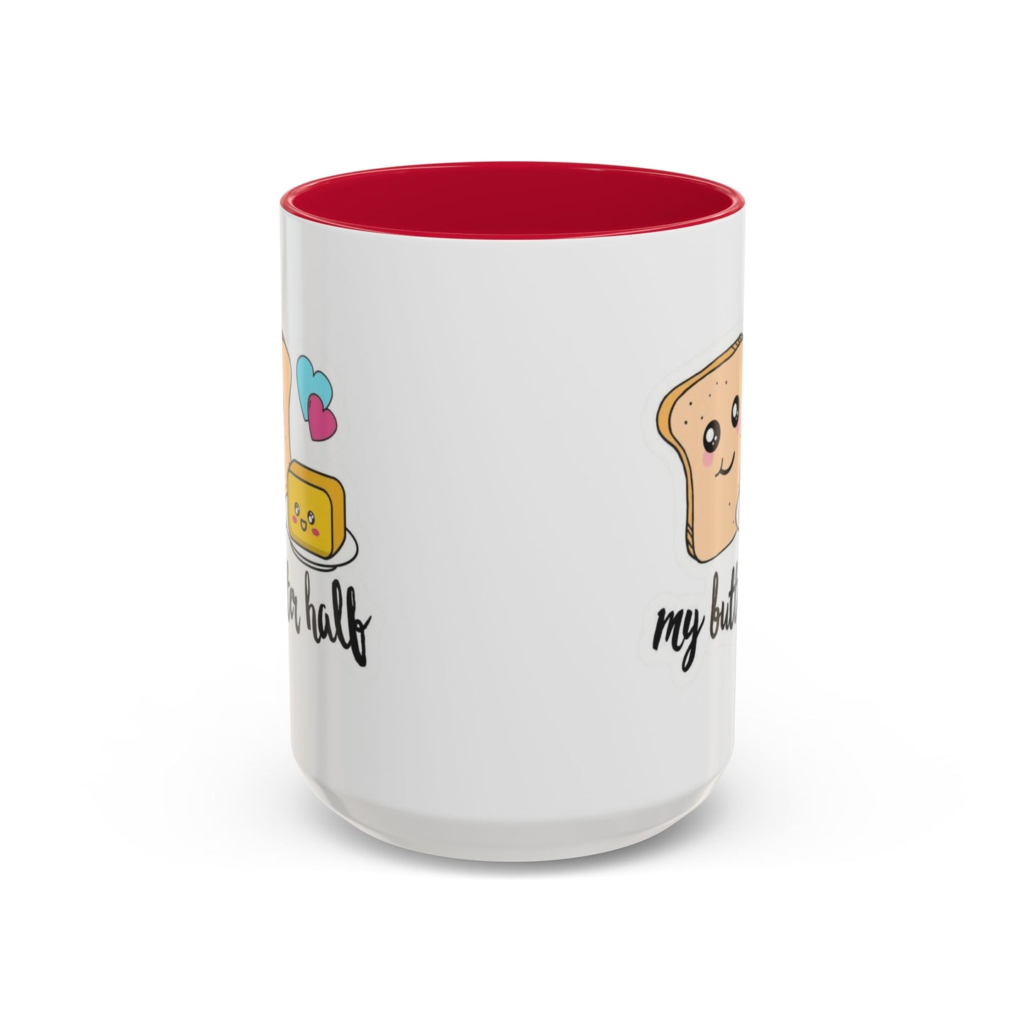 Motivational & Funny Quote Mugs Uplifting Coffee Cup Gifts Cute Foodie Relationship Mug My Butter Half Design, Colorful 11oz & 15oz