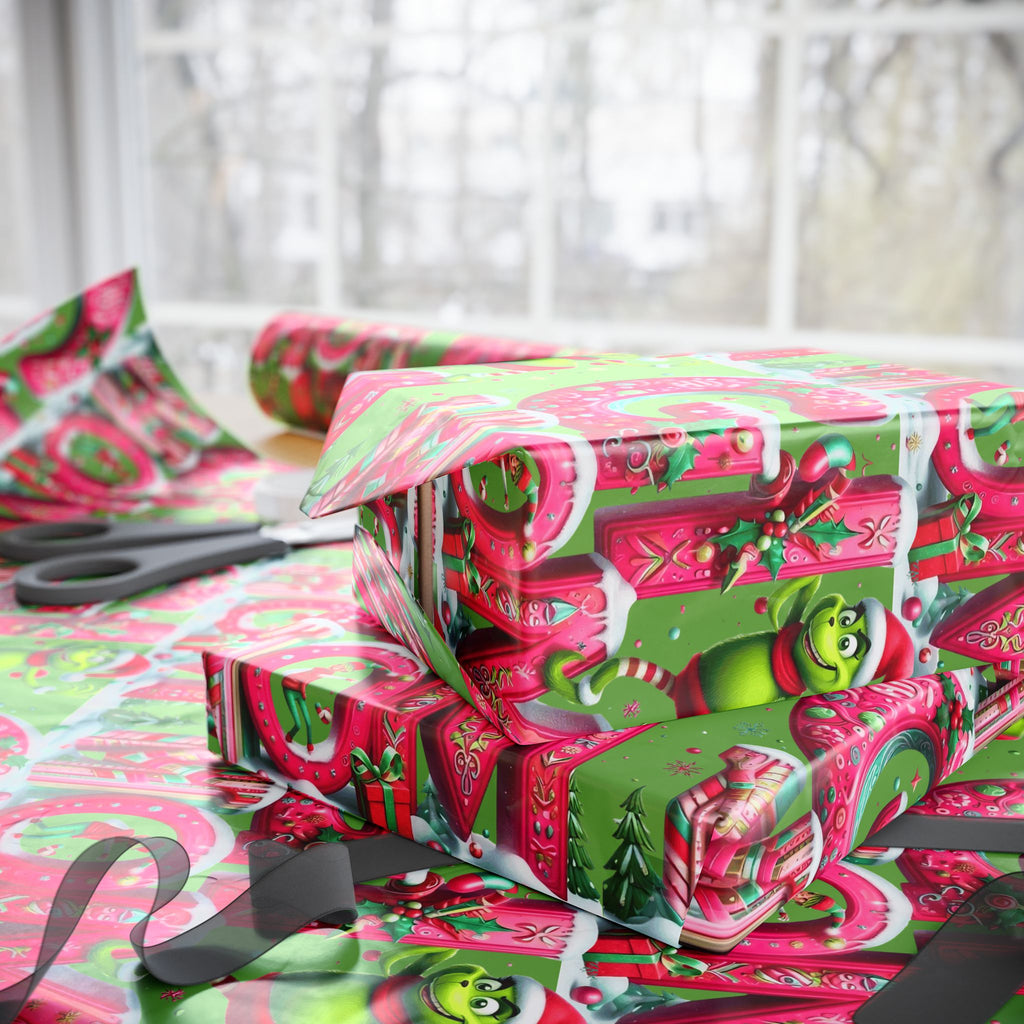Festive Wrapping Paper  Whimsical Holiday Gift Wrap | Christmas Paper Roll | Fun & Unique Gift Packaging