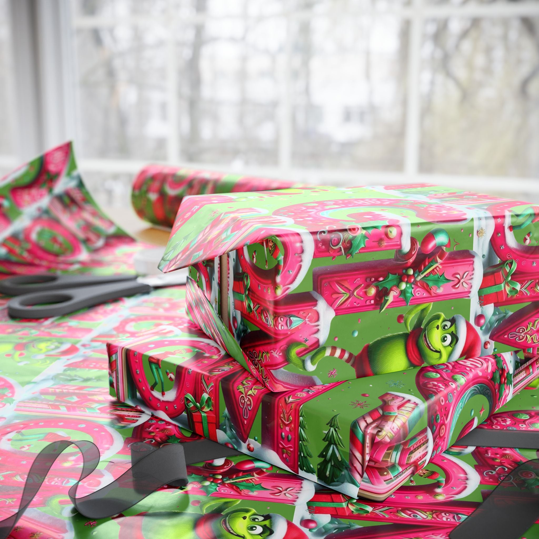 Festive Wrapping Paper  Whimsical Holiday Gift Wrap | Christmas Paper Roll | Fun & Unique Gift Packaging