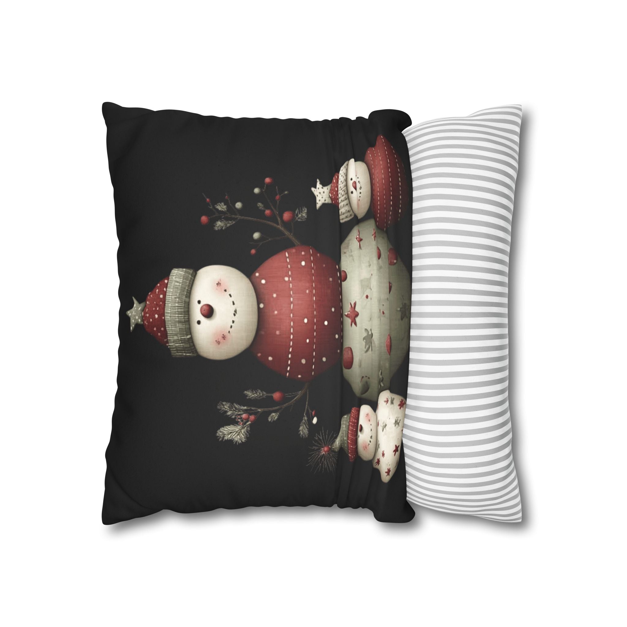 Christmas Snowman Pillowcase — Faux Suede Holiday Throw Pillow Cover CHRISTMAS PILLOW DÉCOR