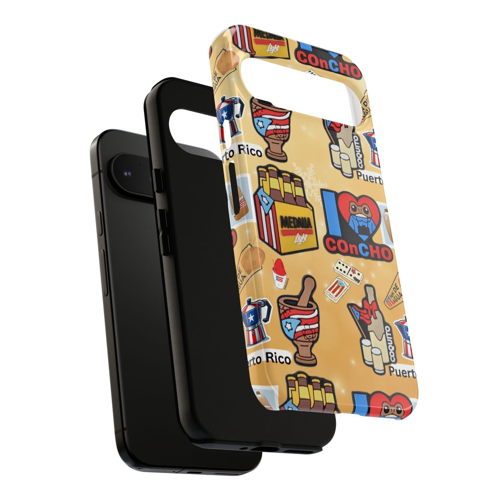 Puerto Rico Sticker Collage Tough Case  ‘I  Concho’ Pattern Phone Case