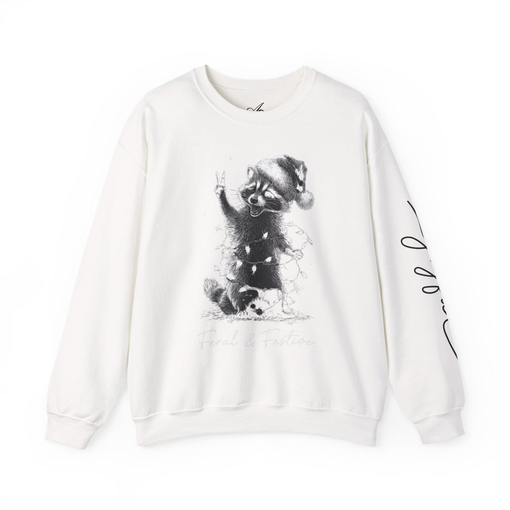 Holiday Raccoon Crewneck Sweatshirt Christmas Tshirts and sweaters,