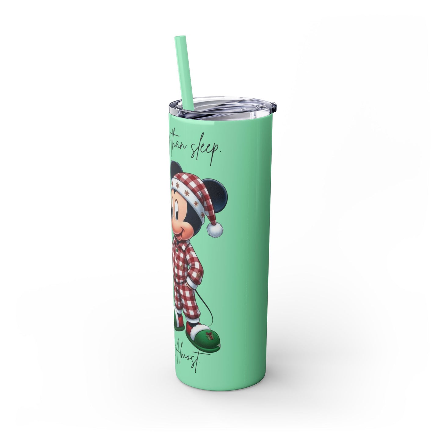 I Love You More Than Travel Tumbler — 20oz Skinny Cup with Straw