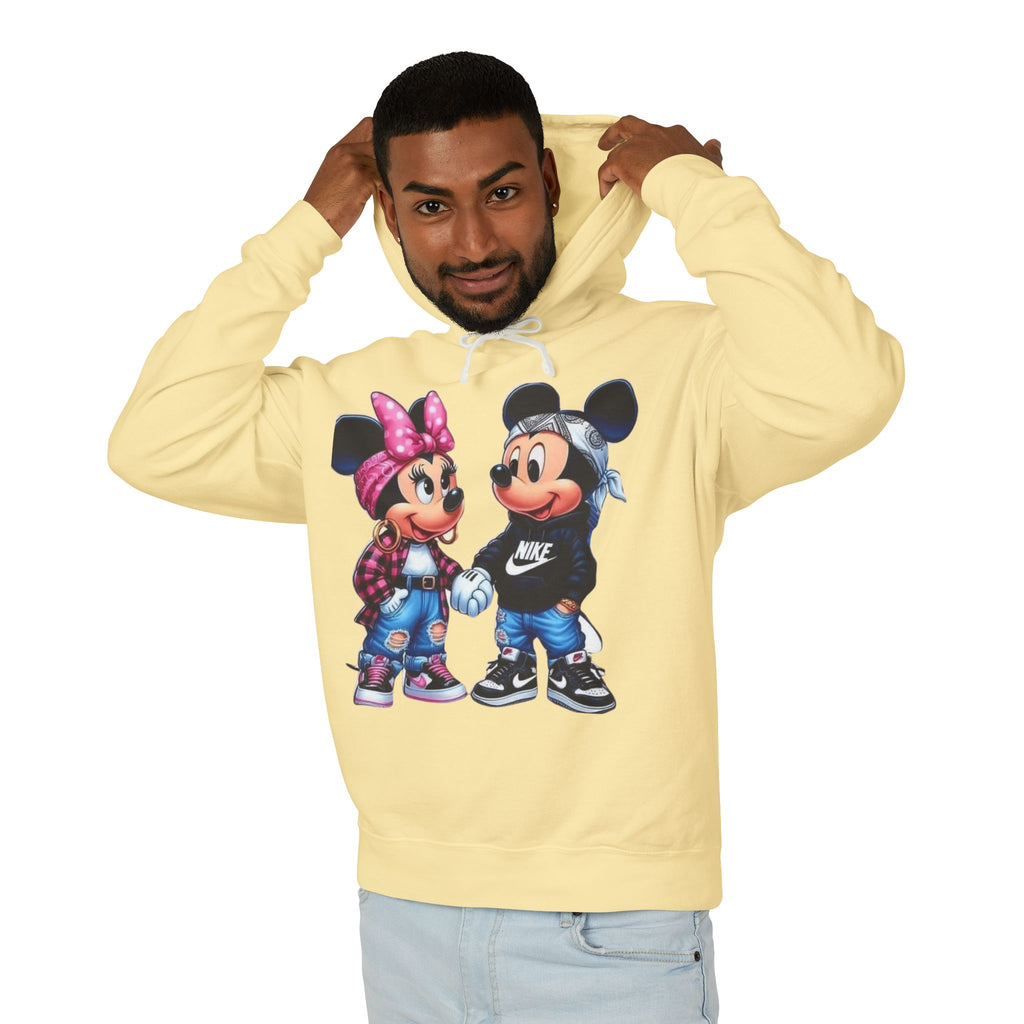 Valentine Cartoon Couple Hoodie  Cute Mickey & Minnie Style Graphic