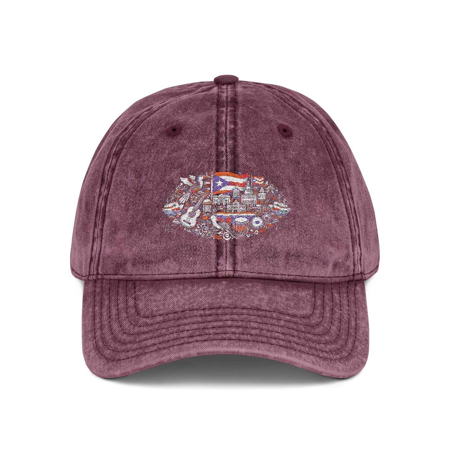 Vintage Embroidered Dad Cap – Unisex Cotton Hat with Distressed Look, Adjustable Fit, Classic Everyday Style