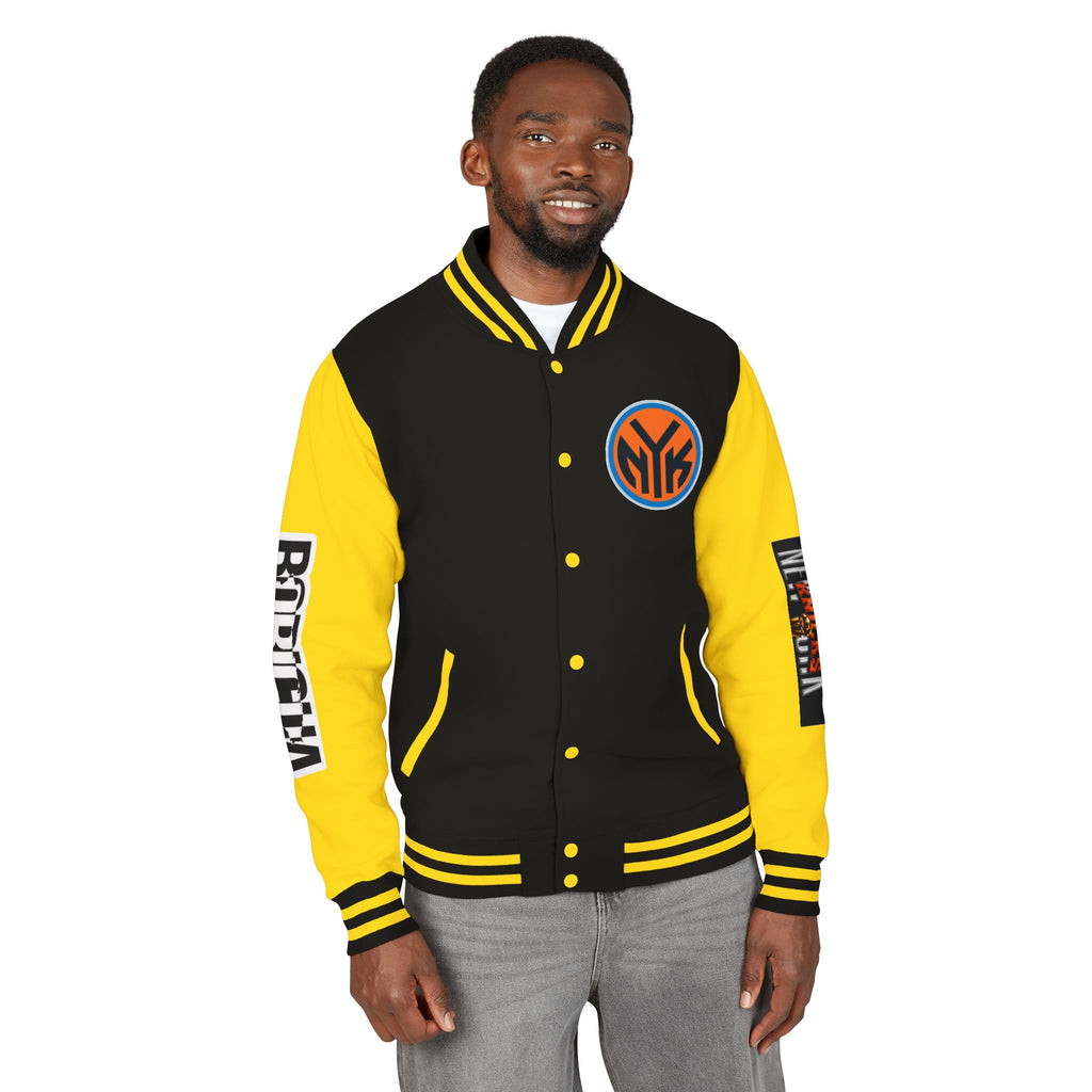 Basketball-Inspired Letterman Jacket — Men's Retro Varsity Sports Jacket Jose AlvarTribute Varsity Jacket