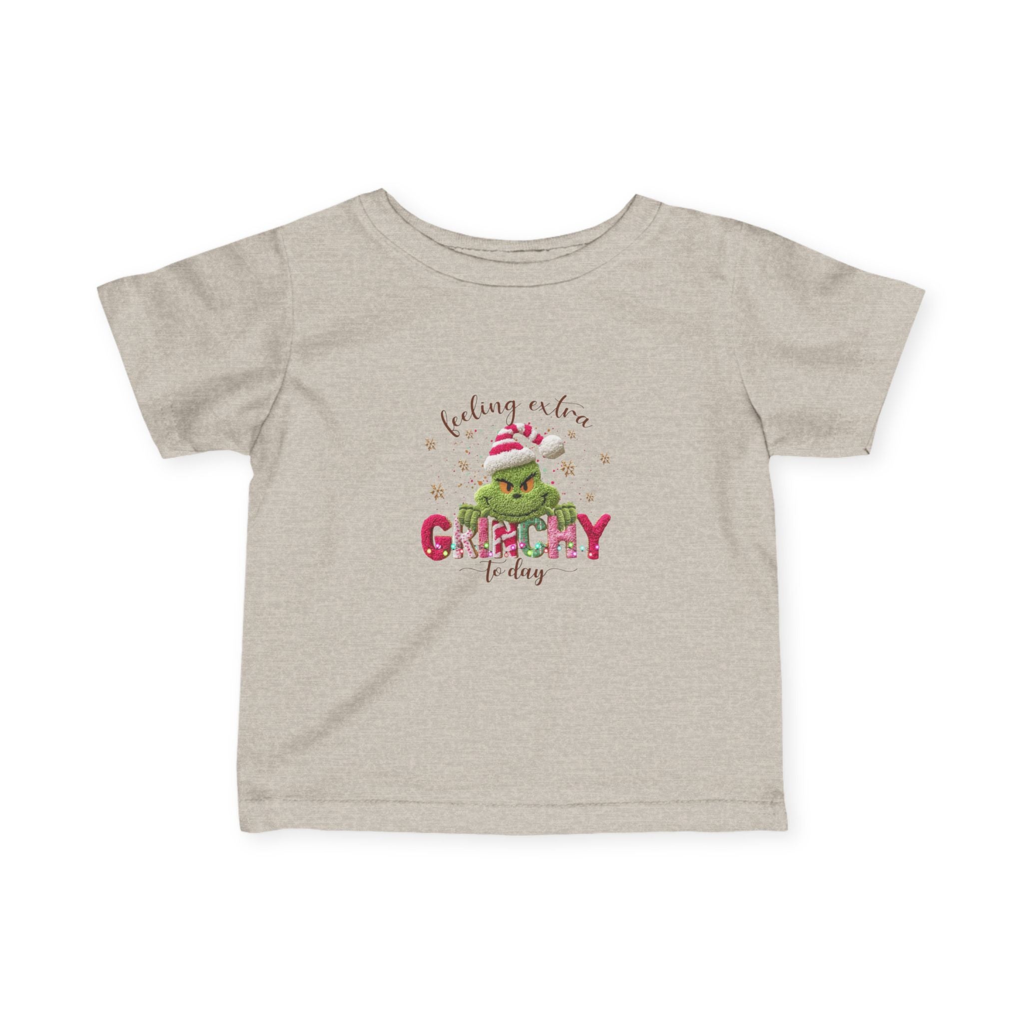 Infant Tee - "Feeling a Little Grinchy Today" Cute Baby Christmas Shirt