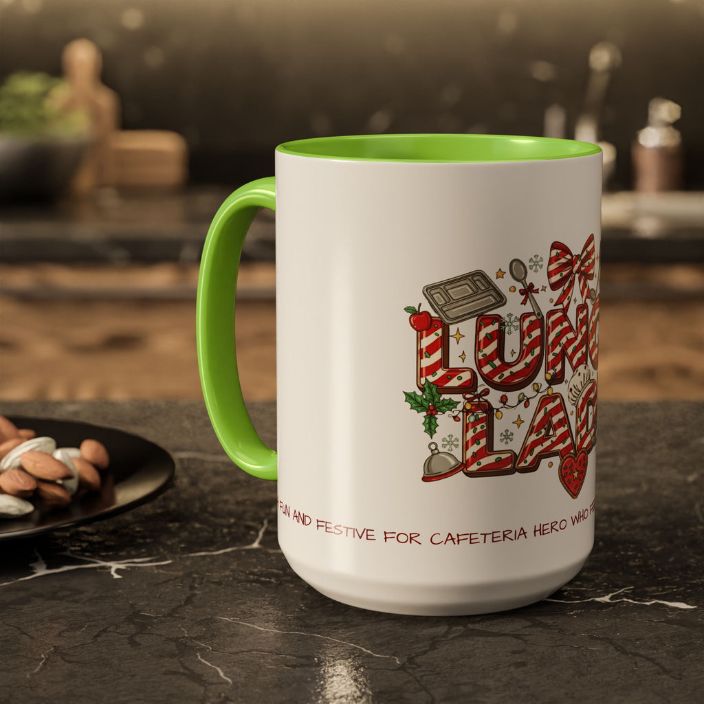 Lunch Lady Mug "Cafeteria Hero Who Feeds the Whole School With Love" | 11oz/15oz Gift  School Staff Christmas Mug Collection