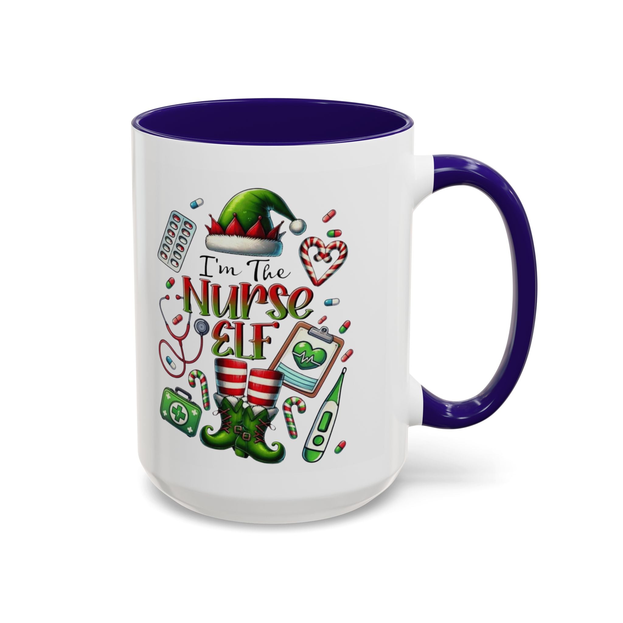 Nurse Elf Coffee Mug — Christmas Medical Holiday Gift (11oz & 15oz) Medical Christmas Mug
