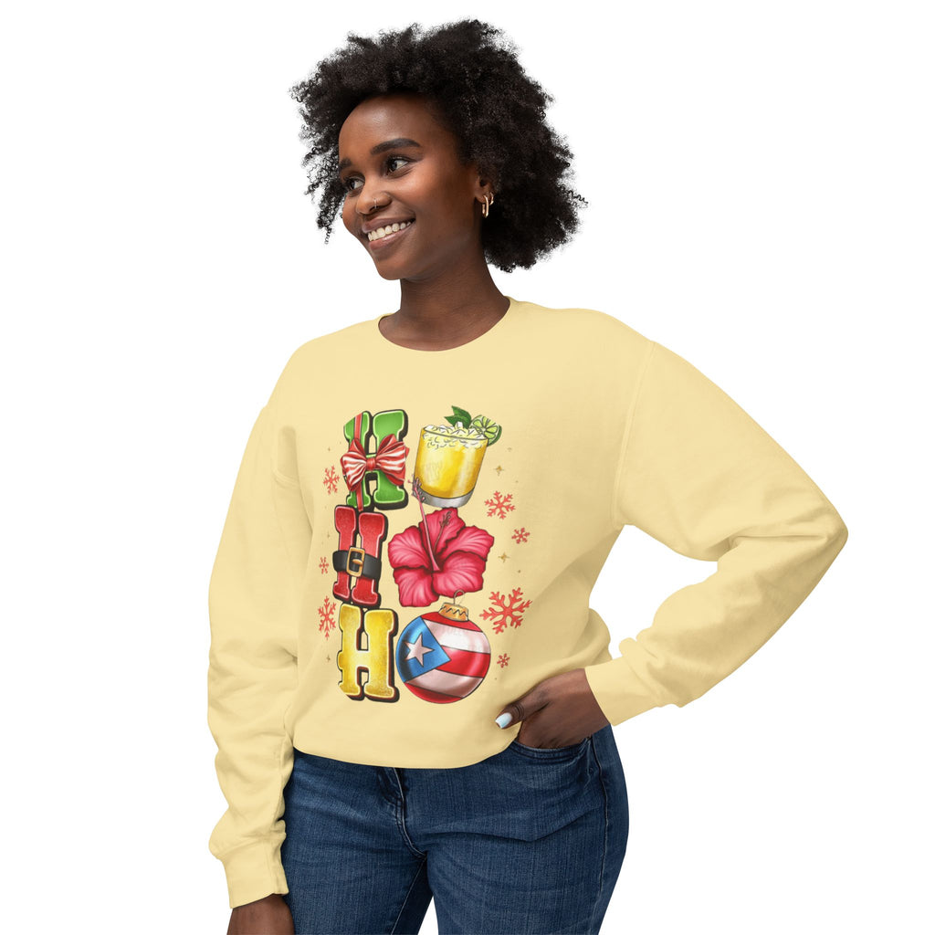 Puerto Rican culture gift Puerto Rico Aloha Holiday Crewneck Sweatshirt