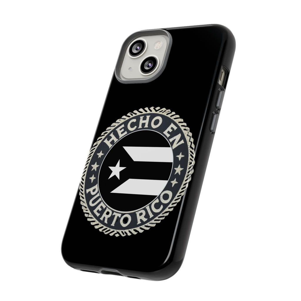 Hecho en Puerto Rico Phone Case  Puerto Rican Flag Emblem Tough Protective Cover