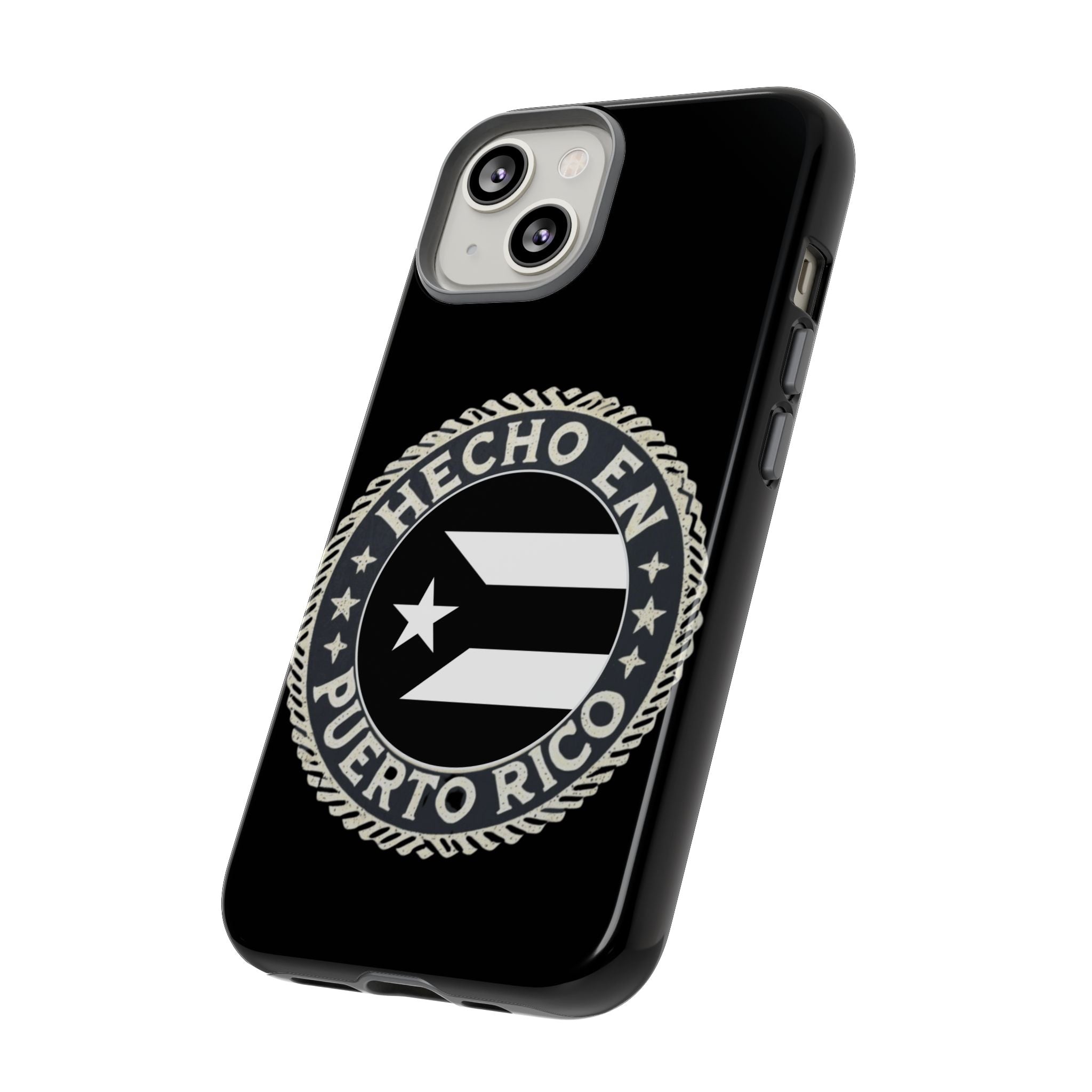 Hecho en Puerto Rico Phone Case  Puerto Rican Flag Emblem Tough Protective Cover