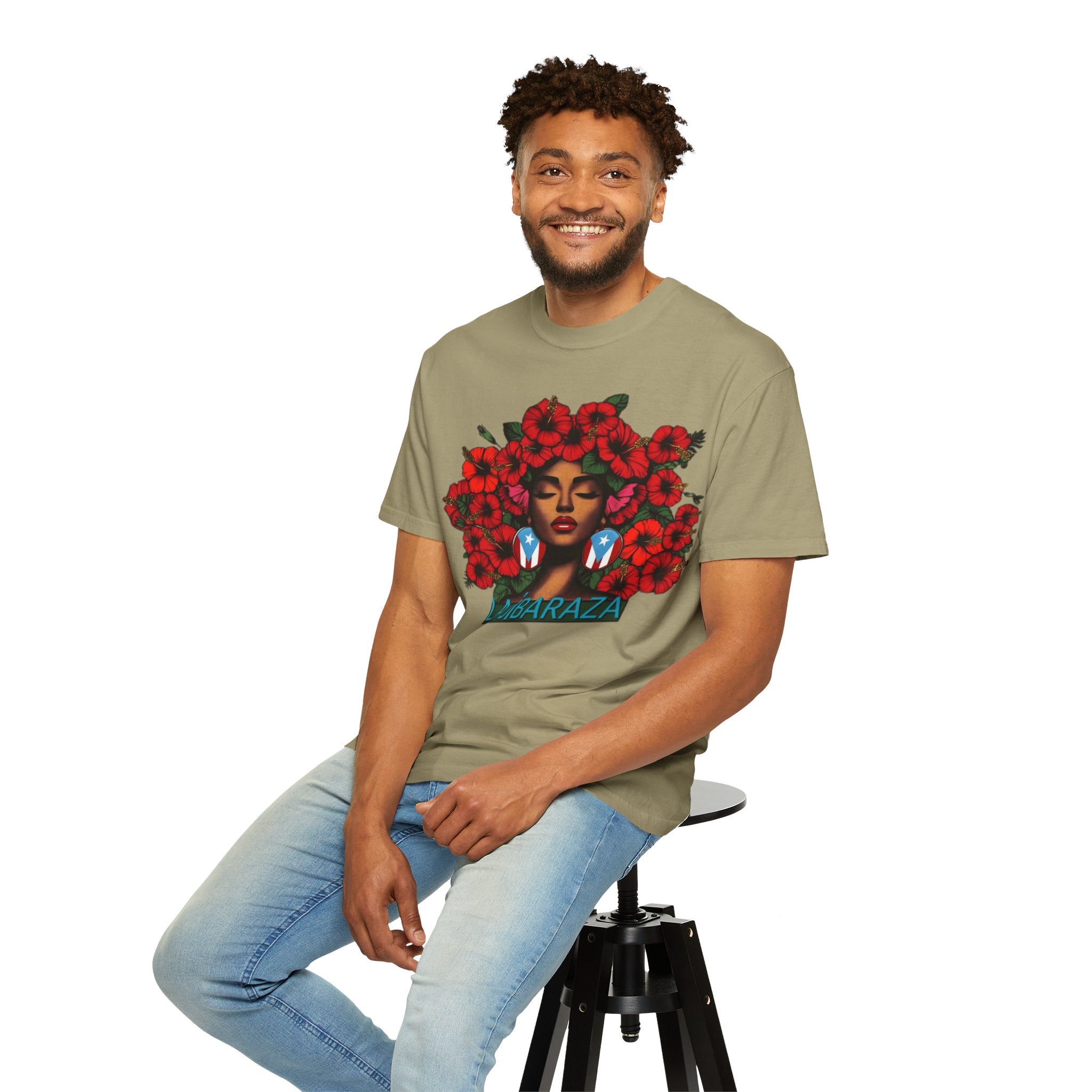 Puerto Rico Navidades T-Shirt — "La Jíbaraza" Floral Puerto Rican Pride Tee