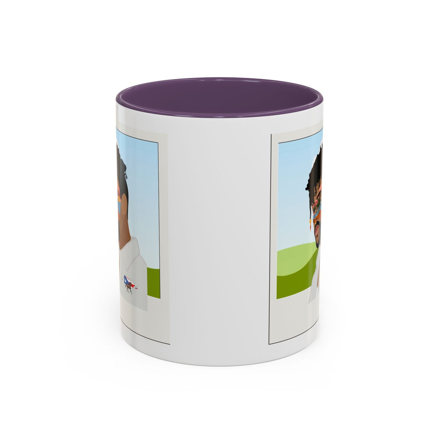 Por la manana Cafe Puerto Rican Mug Boricua Pride Mug Coffee Lover’s Essential, Stylish Mug with Portrait Design