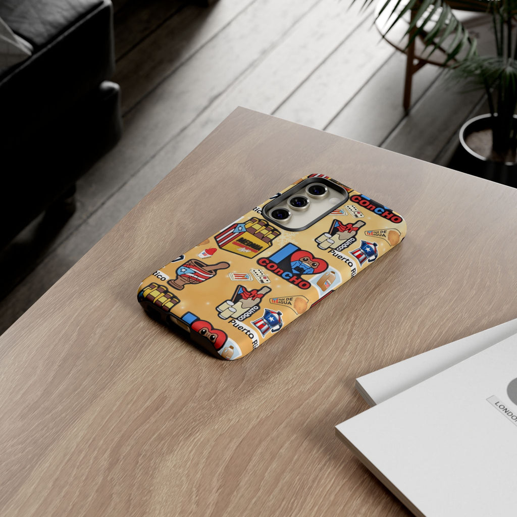 Puerto Rico Sticker Collage Tough Case  ‘I  Concho’ Pattern Phone Case