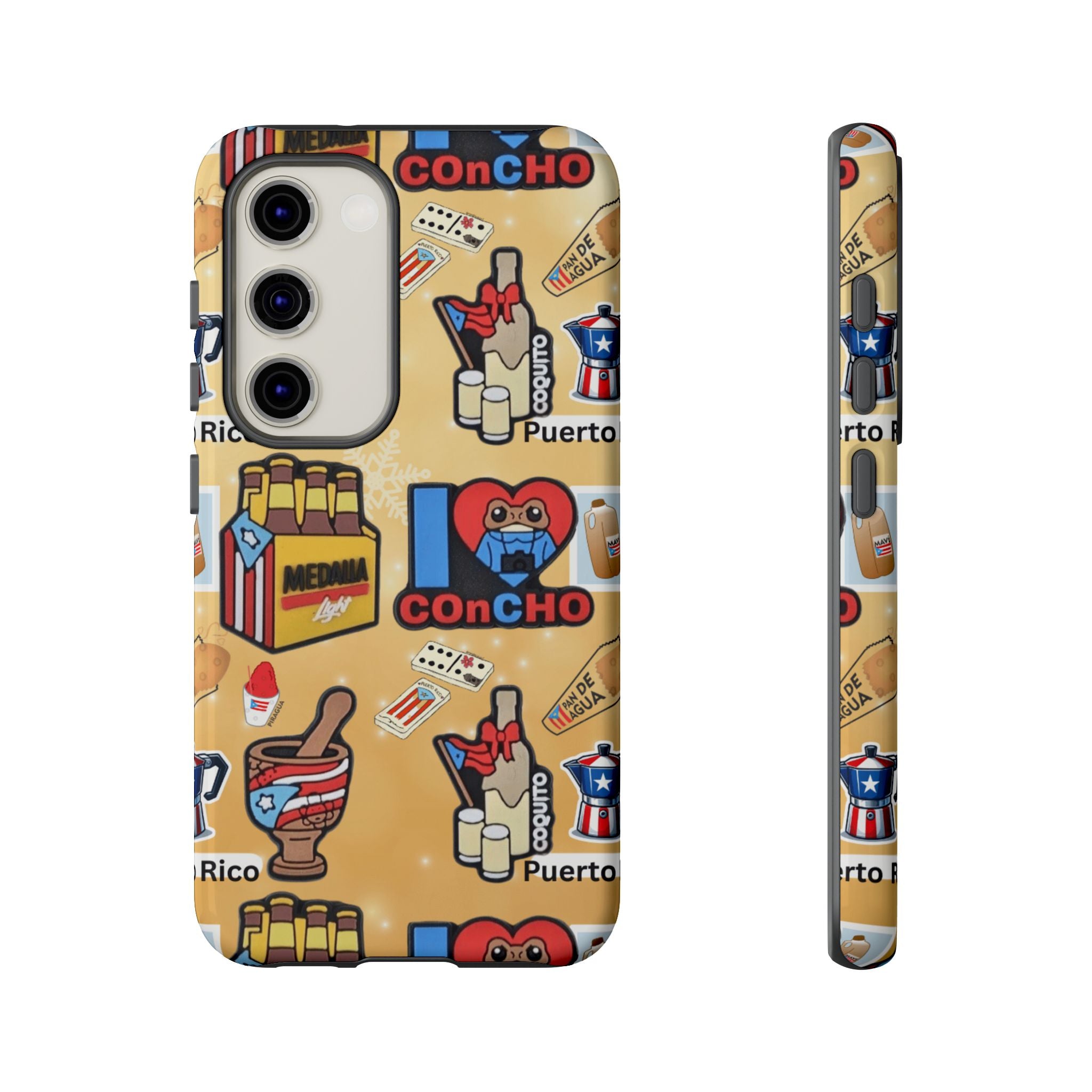Puerto Rico Sticker Collage Tough Case  ‘I  Concho’ Pattern Phone Case