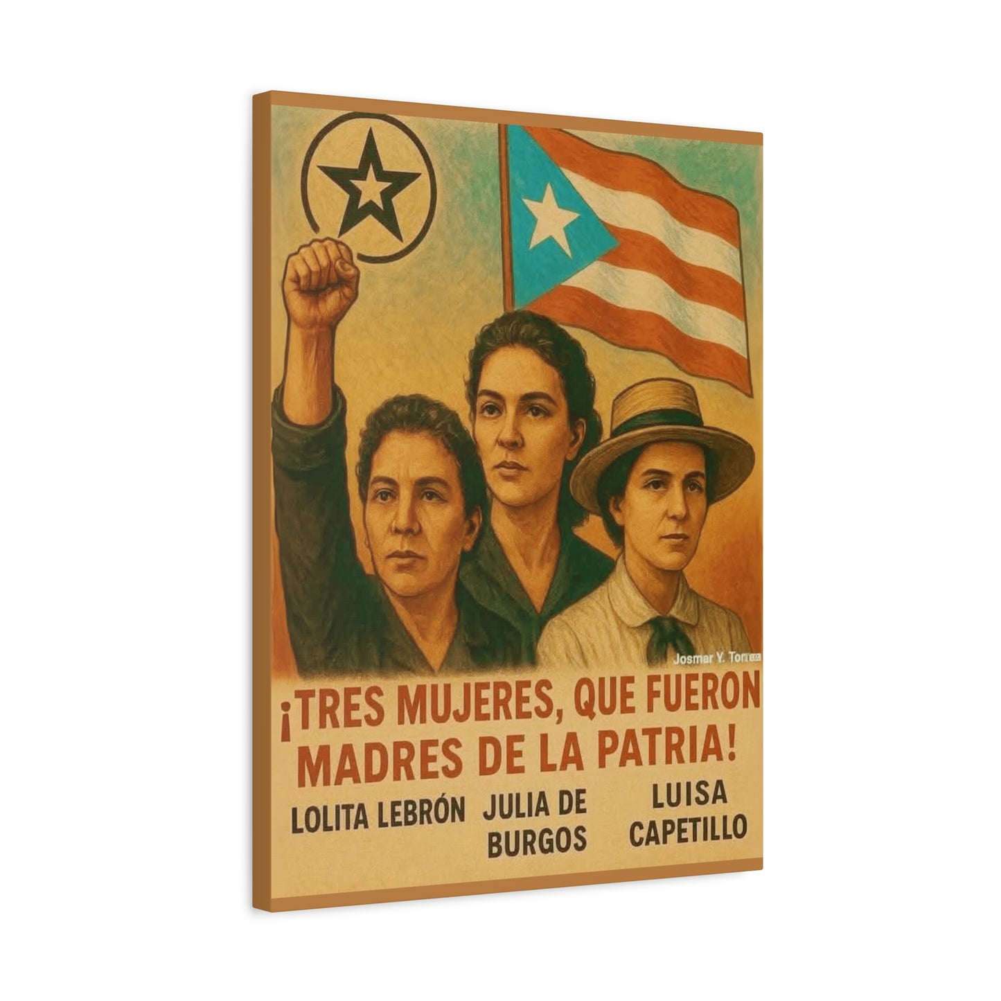 Inspirational Puerto Rican Women Canvas Wall Art, Feminist Gift, Activism Decor, Home Office Wall Art, Puerto Rico Pride