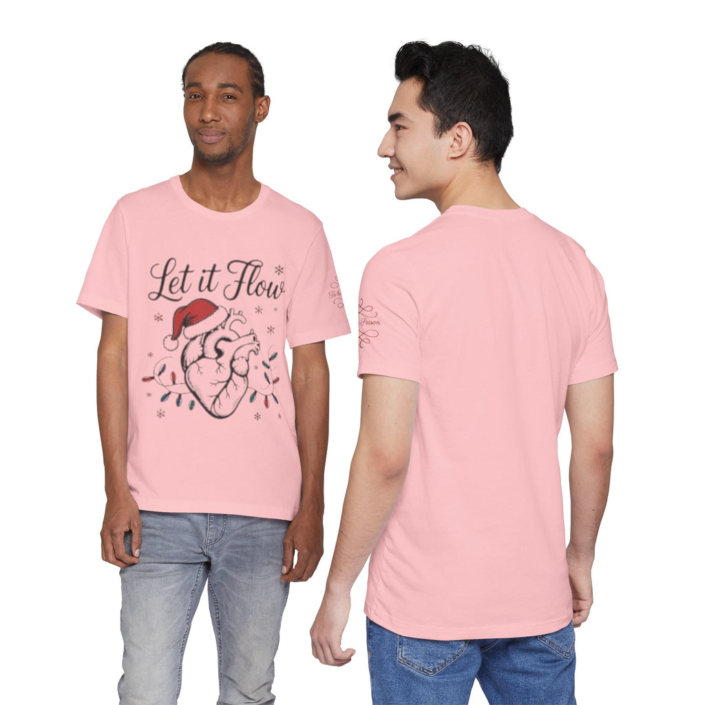 Let It Flow Heart Tee  Christmas Anatomical Heart Shirt