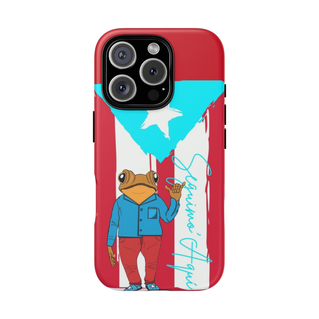 Puerto Rican Flag Frog Design ("Señorita Hops")Phone Case Isla del Encanto Phone Case – Puerto Rican Style