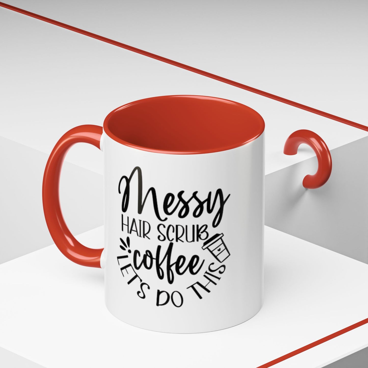 Messy Hair Coffee Mug  Fun & Quirky Gift for Coffee Lovers Motivational Coffee Cup  Positive Morning Gift