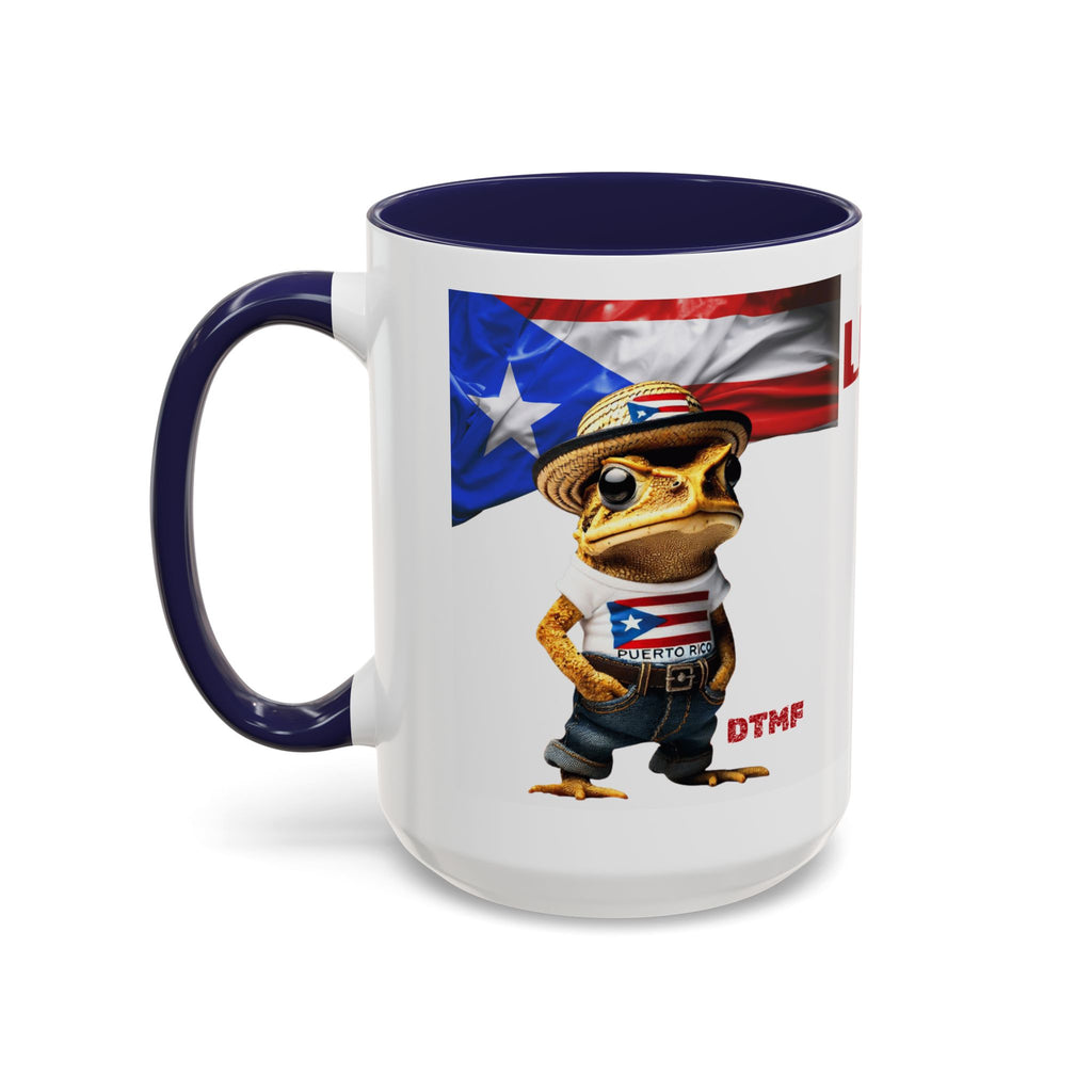 Puerto Rican Frog Character Coffee Mug - Fun Accent Mug for Coffee Lovers