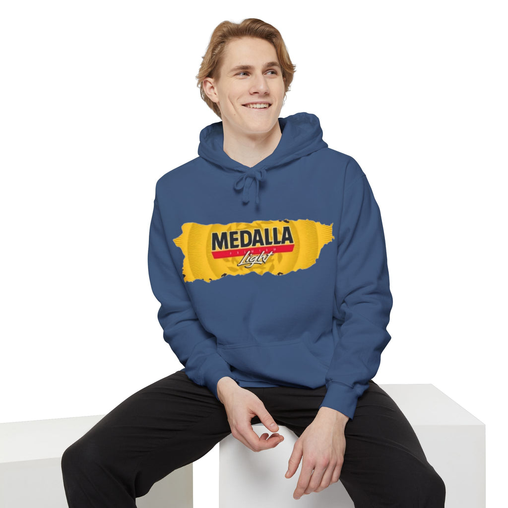 Medalla Light Logo Hoodie Vintage Beer Brand Pullover Puerto Rico Navidade